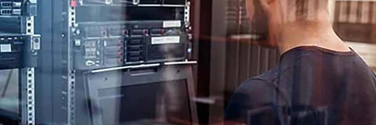 Man Working On Server Rack