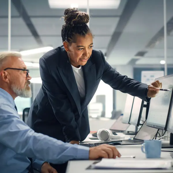 Woman Explains Something To Man