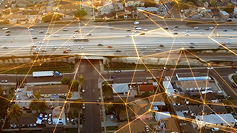 City connected with lines (Kubernetes)