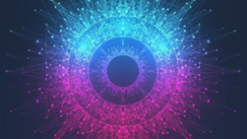 Circle with blue and purple colours (Quantum)