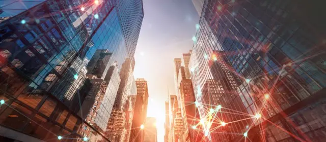 Skyscrapers Reflecting Sunlight