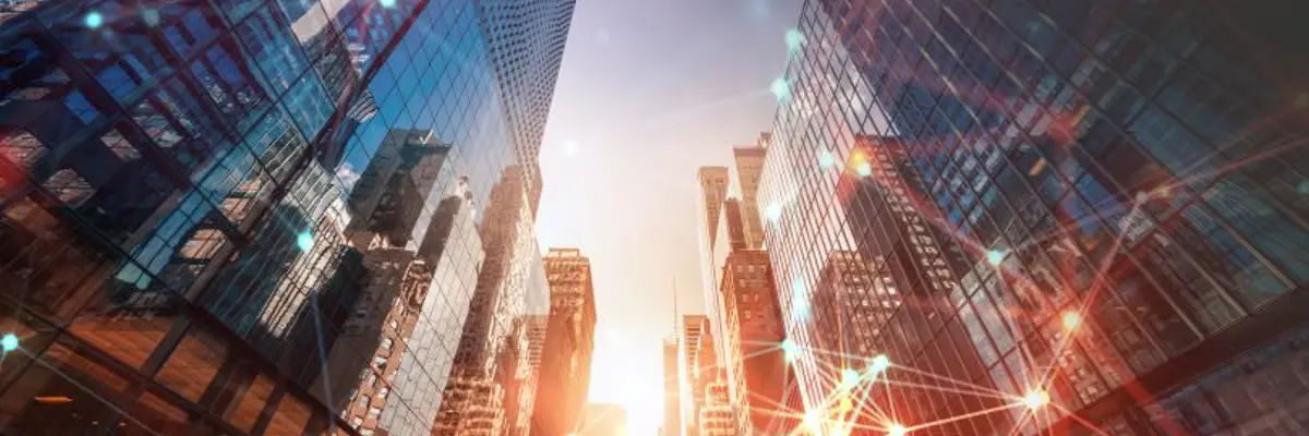 Skyscrapers Reflecting Sunlight