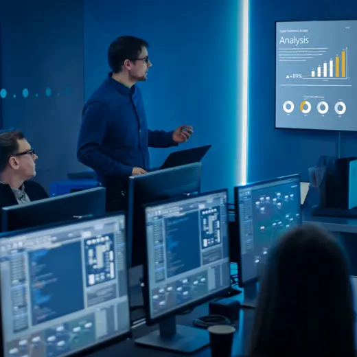 Man Gives A Presentation