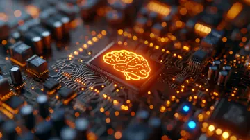 Cpu Displaying Digital Image Of Brain Structure