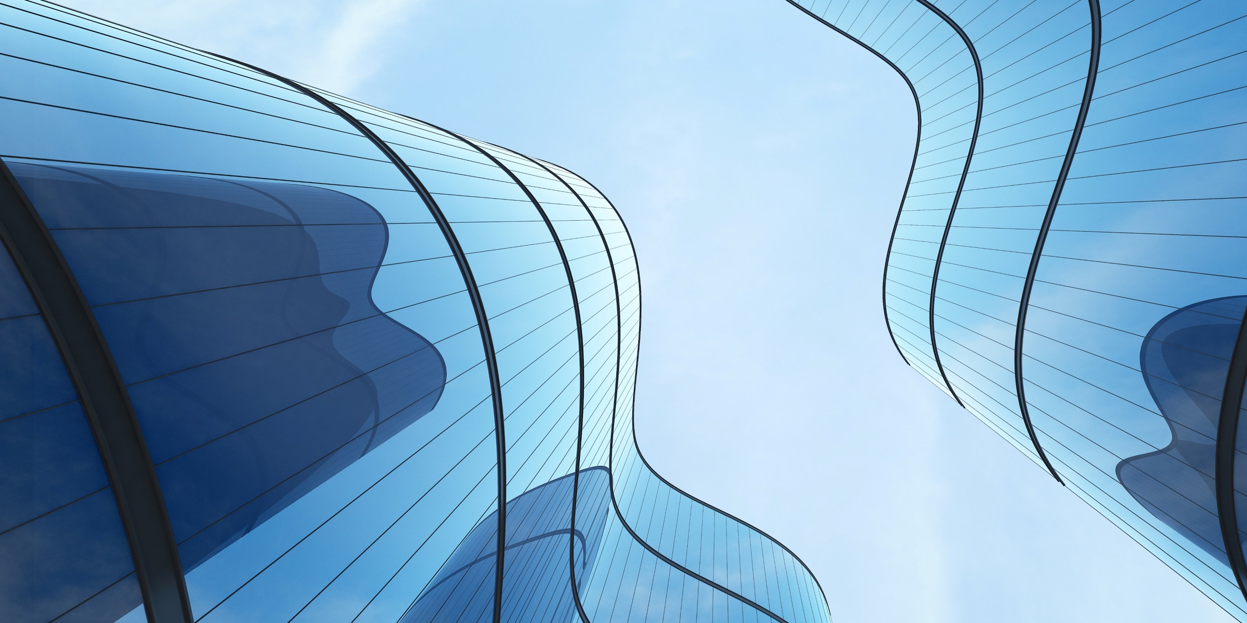 Blue Glass Windows Of Building