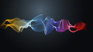 Abstract Wave Patterns In Front Of Dark Gray Background