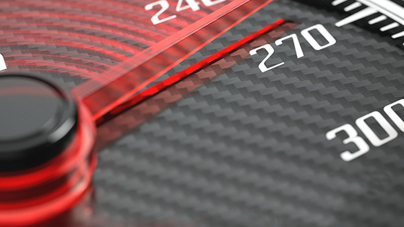 Speedometer From 240 To 300 With Red Light Effects