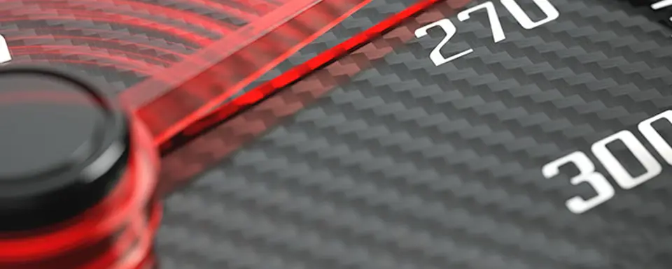 Speedometer From 240 To 300 With Red Light Effects