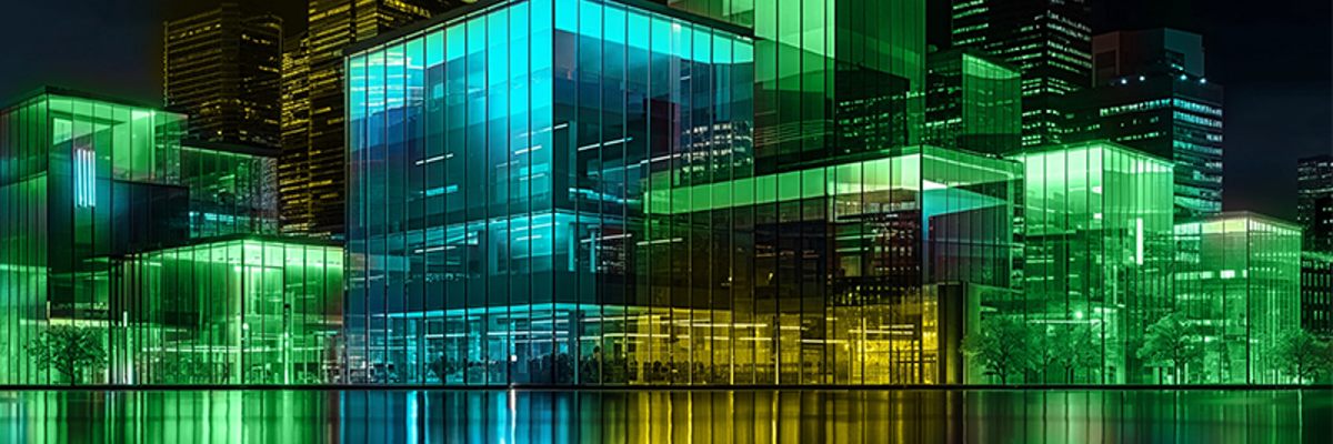 Colored Glass Buildings