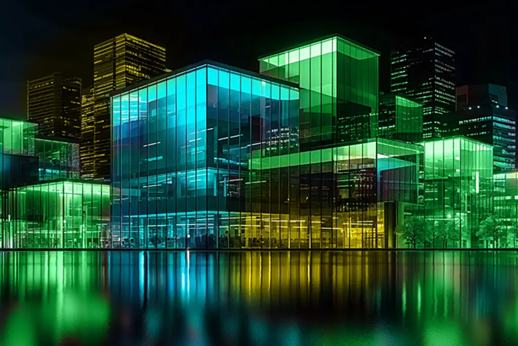 Colored Glass Buildings