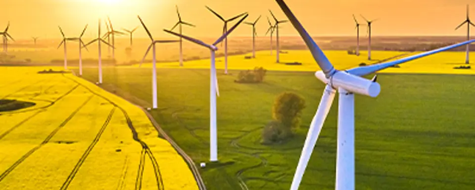 Wind Turbine Yellow Fields