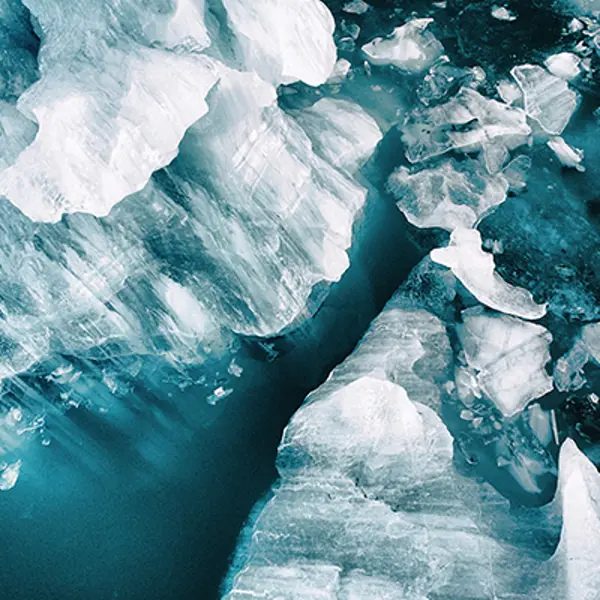 Close Up Of Ice On The Water