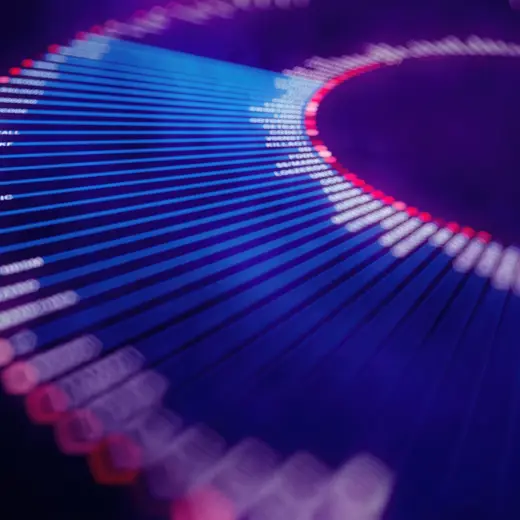 High Contrast Circular Shape Representing Digital Data