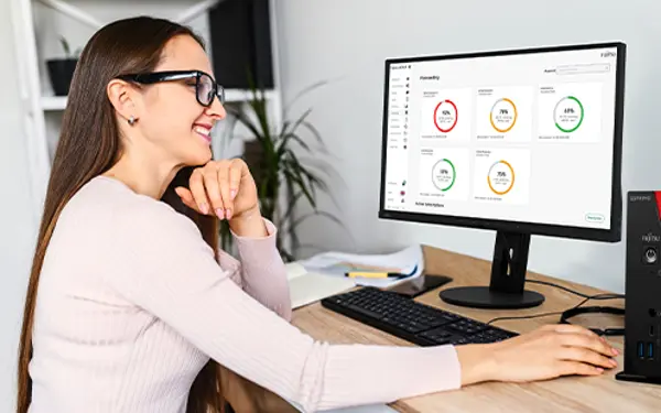 Woman Watching Dashboard