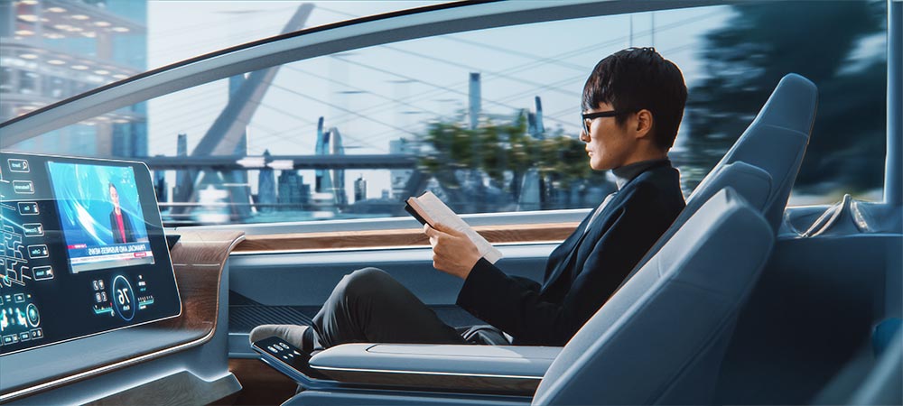 Man In Autonomous Car2