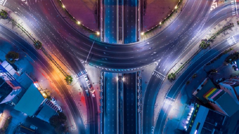 Higway Intersection Night
