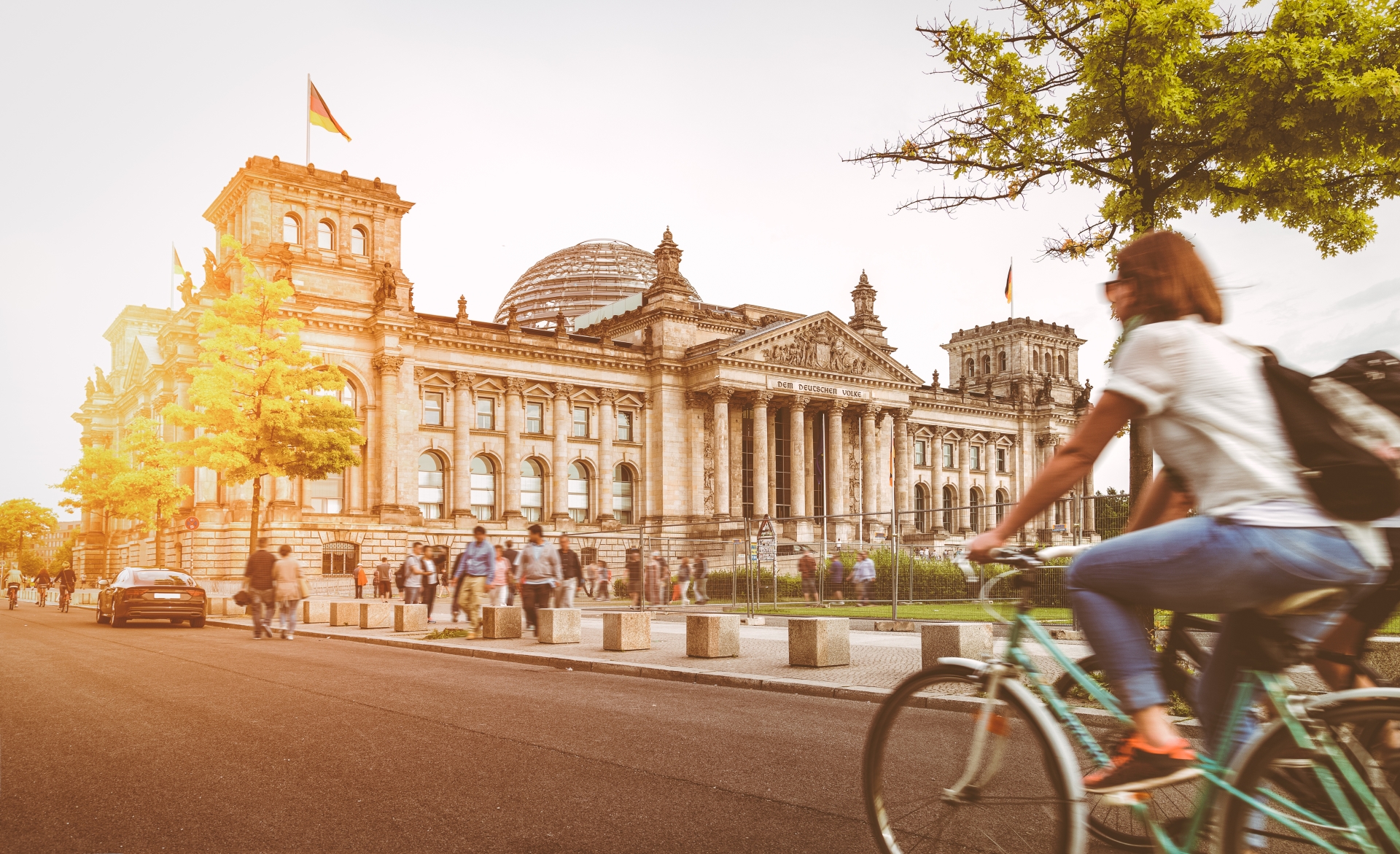 Berlin Bundestag in the sunlight, Government Building