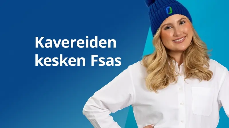 Female Employee Of Fsas Technologies Oy Poses Against Blue Background