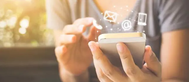 Contact Hand Holding Smartphone