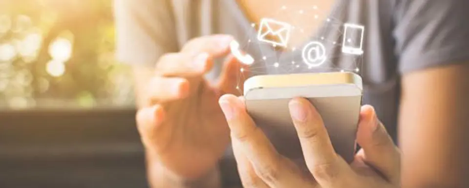 Contact Hand Holding Smartphone